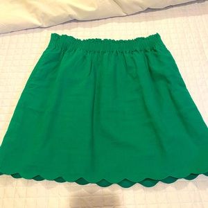 Jcrew Kelly green above the knee paper bag skirt